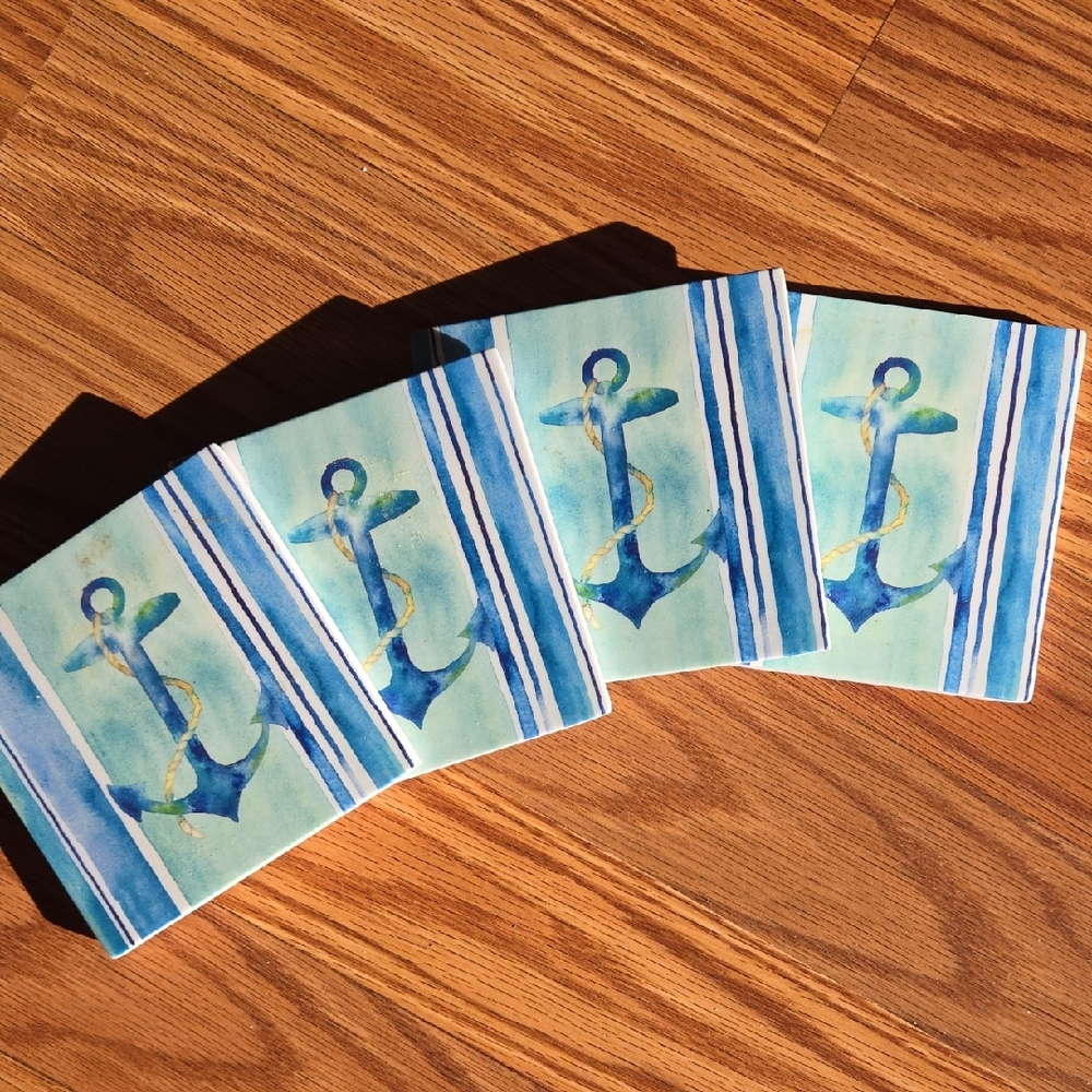 Cynthia COULTER Anchor Coaster Set Of 4